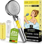 Pommeau de douche économiseur d'eau avec filtre anti-calcaire contre l'eau calcaire,pommeau de douche économiseur d'eau avec vitamine C,haute pression,anti-calcaire,avec filtre à eau,augmente.[T706]