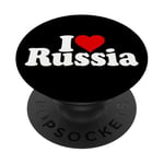 I LOVE HEART RUSSIA PopSockets Adhesive PopGrip