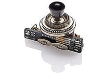 EMG Pickups »3-WAY B289 TOGGLE SWITCH - BLACK KNOB« Sélecteur de pickup pour Guitare Électrique de Gibson™-Style | 2 Câbles de connexion (court/long) | Bouton Black