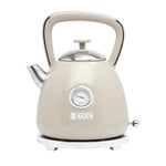 Haden Bristol Electric Kettle - Sleek Rapid-Boil Stainless Steel Electric Kettle with Spacious 1.7 Litre Capacity, Concealed Heating Element, Rotational Base, Innovative Safety Features, Putty