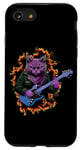 Coque pour iPhone SE (2020) / 7 / 8 Chat jouant de la guitare mignon Kawaii Cat Guitarist Rock Band