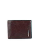 PIQUADRO BLUE SQUARE Leather wallet, with flap