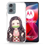 Cokitec Coque Renforcée pour Motorola G24 4G Manga Demon Slayer Nezuko