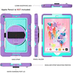 Purple Green Yhteensopiva Ipad 9.7 2018 / 2017 Silikoni+Pc Kotelon Kanssa