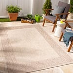 Livabliss Crete Indoor Outdoor Rug - Large Boho Rug for Living Room 160x213cm, Dining, Kitchen Rug - Vintage Patterned Neutral & Coloured Rugs, Waterproof, Stain Durable, Beige and Cream Rug