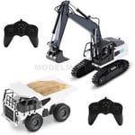 HUINA CH1559 Combo Set RC Excavator Truck 1/24 Construction Vehicles