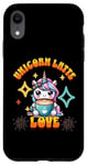 Coque pour iPhone XR Licorne Latte Love - Passionné de café fantastique