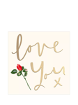 Woodmansterne Single Red Rose Valentine's Day Card