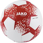 JAKO Ballon Unisexe Futsal Light, Blanc/Bordeaux/Orange Fluo, 4