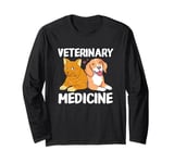 Veterinarian Cute Dog And Cat Veterinary Medicine Long Sleeve T-Shirt