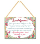 Special Grandma Who's Loved As Much As You Tin Hanging Plaque Gift Idea