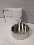 Double Wall Stainless Steel Straight Sided Serving Bowl 24cm Top Quality