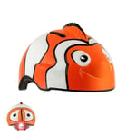 Crazy Safety Casque de vélo pour Enfants | Casque Enfants 2-7 Ans pour vélo, Skateboard, vélo de Course, Trottinette, Rollers | Casque 3D Animalier léger et Ajustable 49-55 cm (Poisson Orange)