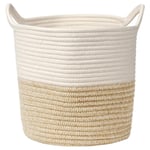 Cotton Rope Basket Woven Laundry Basket Toy Storage Washing Basket for Laundry Toys Large Planter Cover Wicker Laundry Baskets Laundry Hamper With Handle 11"x 11"