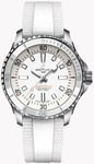 Breitling A17377211A1S1 Superocean Automatic 36 Hvid/Gummi Ø36 mm