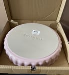 Le Creuset Stoneware Fluted Flan /Pie Baking Dishes 28cm Chiffon Pink (New)