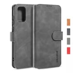 Coque Samsung S20+,Cuir Premium Étui de Protection Portefeuille Stand TPU Bumper Housse pour Samsung Galaxy S20 Plus - Gris