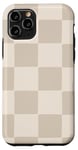 Coque pour iPhone 11 Pro Beige clair classique à carreaux Grand damier Beige clair