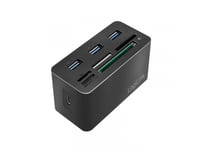 Logilink Cr0046, Koblet Med Ledninger (Ikke Trådløs), Usb 3.2 Gen 1 (3.1 Gen 1) Type-C, Svart, Cf, Ms Micro (M2), Memory Stick (Ms), Microsd (Transflash), Sd, 0,6 M, Macos