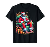 Funny Video Games Santa Gamer 8-bit Gaming Christmas Gamers T-Shirt