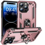 iPhone 15 Pro Max Skal Shockproof Armor Ring Roséguld