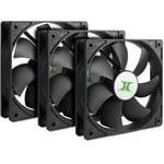 Inter-Tech Pack of 3 Black Cooling Fan Cooler and Radiator PC Case 1 (US IMPORT)