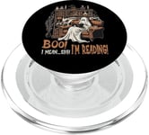 Boo Reading Ghost Halloween Cool Fantôme effrayant Girly PopSockets PopGrip pour MagSafe