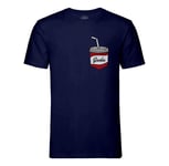 T-Shirt Homme Col Rond Poche Surprise Soda Boisson Sucre Film Dessin