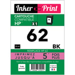 Cartouche d'encre recyclée compatible avec HP 62 XL (Noir) - Neuf