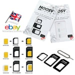 Nano Sim Card To Micro Standard Sim Adapter Converter Set For Iphone & Samsung