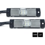 Feux de Gabarit Led 2 PCs Feu d'Encombrement Blanc 12V/24V = 0,04A/0,04A Feu Étanche Feux Led Voiture Exterieur pour Feux de Remorque Led, Camping