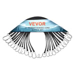 VEVOR Tendeur Élastique, Lot de 50, Sangles Élastiques Plates Robustes 20x530 mm avec Crochets S en Acier, Bonne Résistance, pour Maison, Auvent, Cargaison, Camping, Bâches, Camions, Tentes, Noir