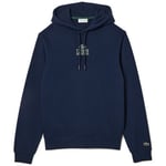 Sweat-shirt Lacoste  SWEATSHIRT À CAPUCHE JOGGER BLEU MARINE  AVEC IMPRIMÉ