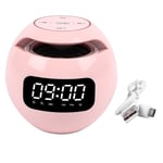  Clock Speaker Round Small Support Memory Card Wireless Alarm Clock Spe