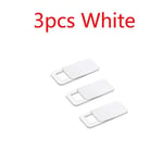 Couverture de WebCam rectangulaire Ultra-mince,autocollant de confidentialité pour IPhone Macbook iPad - Type 3pcs White