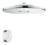 GROHE Rainshower 310 Smartconnect Head Shower with 2 Spray Options 310mm Showerhead with Remote Control to Change Sprays, Chrome Finish, Round Shape 26641000