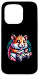 Coque pour iPhone 15 Pro Hamster Joueur À La Manette