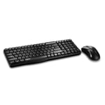 RAPOO Clavier multimédia sans Fil RP X1800S UI-B + Souris X1800S - Noir (Mise en Page QWERTY US)