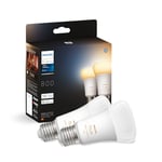 Philips Hue White Ambiance Smart Light Bulb 60W - 800 Lumen 2 Pack [E27 Edison Screw] with Bluetooth. Works with Alexa, Google Assistant and Apple Homekit.