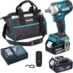 Makita DTW300TX2 18V LXT Brushless Impact Wrench 1/2" Drive (2 x 5.0Ah Batteries