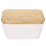 Butter Dish with Wooden Lid,225/400 Grams Butter Box,Multifunction Cream Cheese Preservation Bowl Container for Fridge(400 Grams)