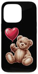 Coque pour iPhone 13 Pro Ours en peluche coeur amour joyeux Saint-Valentin