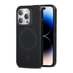 Dqtaoply for iPhone 14 Pro Max Case, Slim Shockproof Protection with Magnetic case Breathable Heat dissipation Phone Cover for iPhone 14 Pro Max - Black