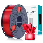 SUNLU Filament PLA+ 1.75mm, Filament pour imprimante 3D, Filament PLA Plus Résistant, Neatly Wound, Précision +/- 0.02mm, 1KG Transparent rot