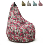 Ahd Amazing Home Design - Pouf poire imperméable pour extérieur Made in Italy Summer Camouflage Couleur: Pinky