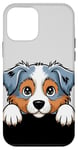 Coque pour iPhone 12 mini Chien australien mignon berger australien qui regarde un chiot australien