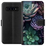 Samsung Galaxy S10 Sort Lommebokdeksel Taklök grön