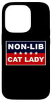 Coque pour iPhone 14 Pro Non-Lib Cat Lady – Funny Anti-Woke USA