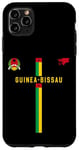 Coque pour iPhone 11 Pro Max Drapeau Guinée-Bissau, carte silhouette, emblème national