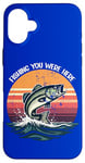 Coque pour iPhone 16 Plus Vintage Fishing You Were Here : des jeux de mots qui accrochent le cœur de papa